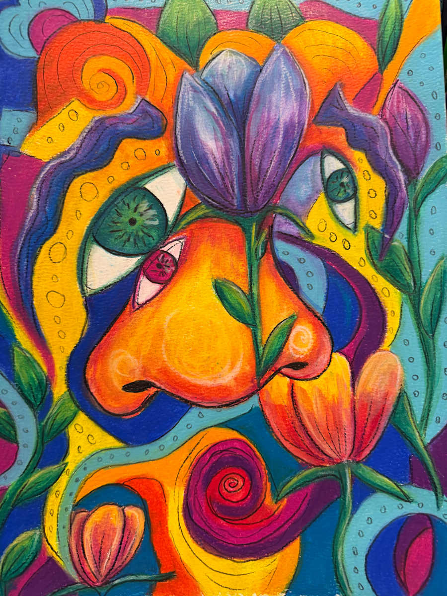 Through the Sadness and Spirals, She Grew Flowers by Jennifer C.  Pierstorff, Image 1.