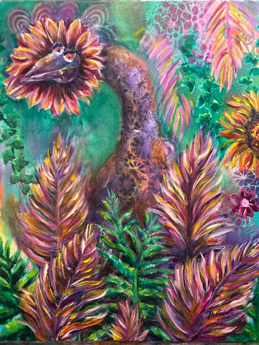 Flowering Emu-saurus by Jennifer C.  Pierstorff, Image 1.