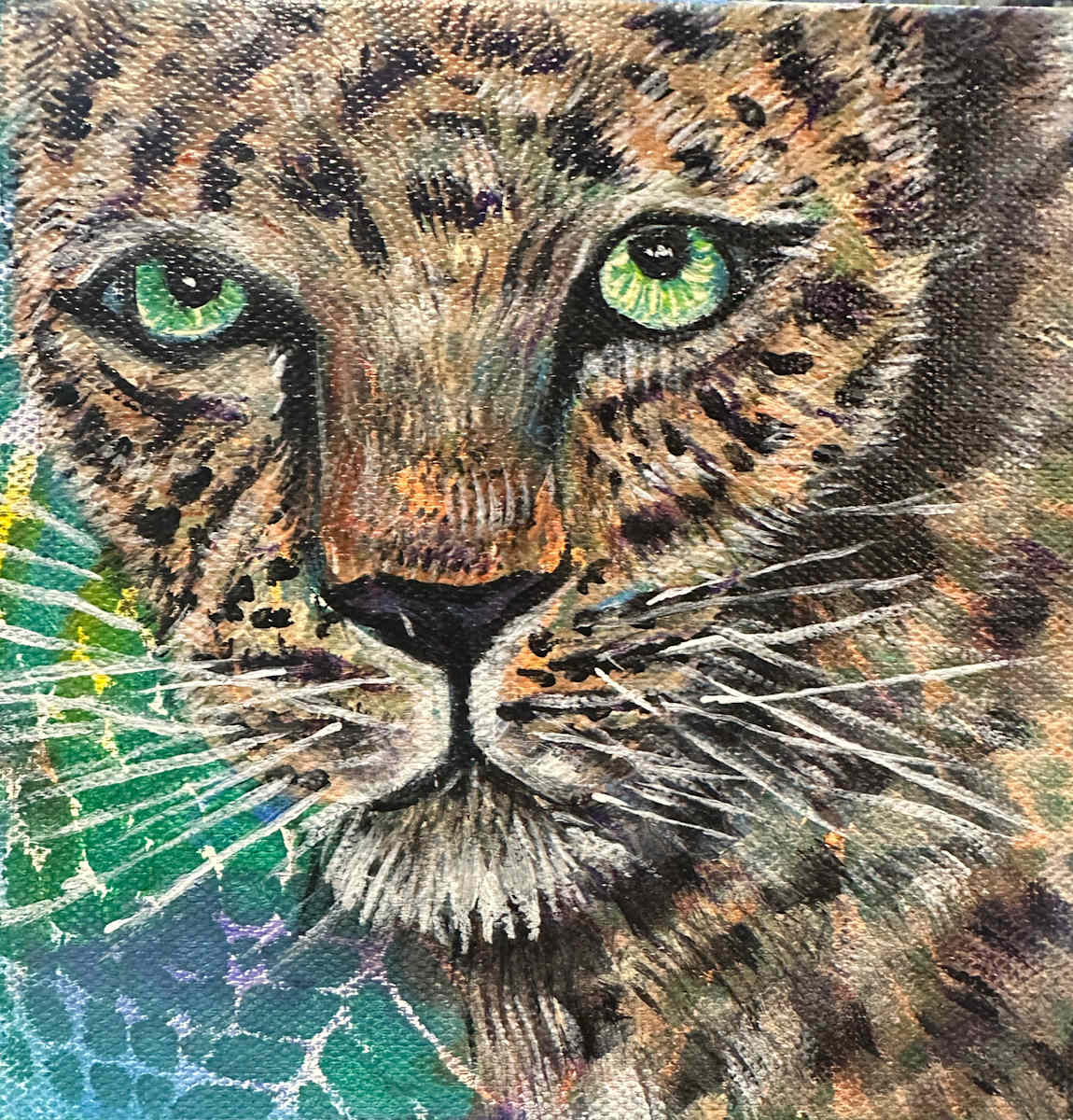Green Eyed Leopard by Jennifer C.  Pierstorff 