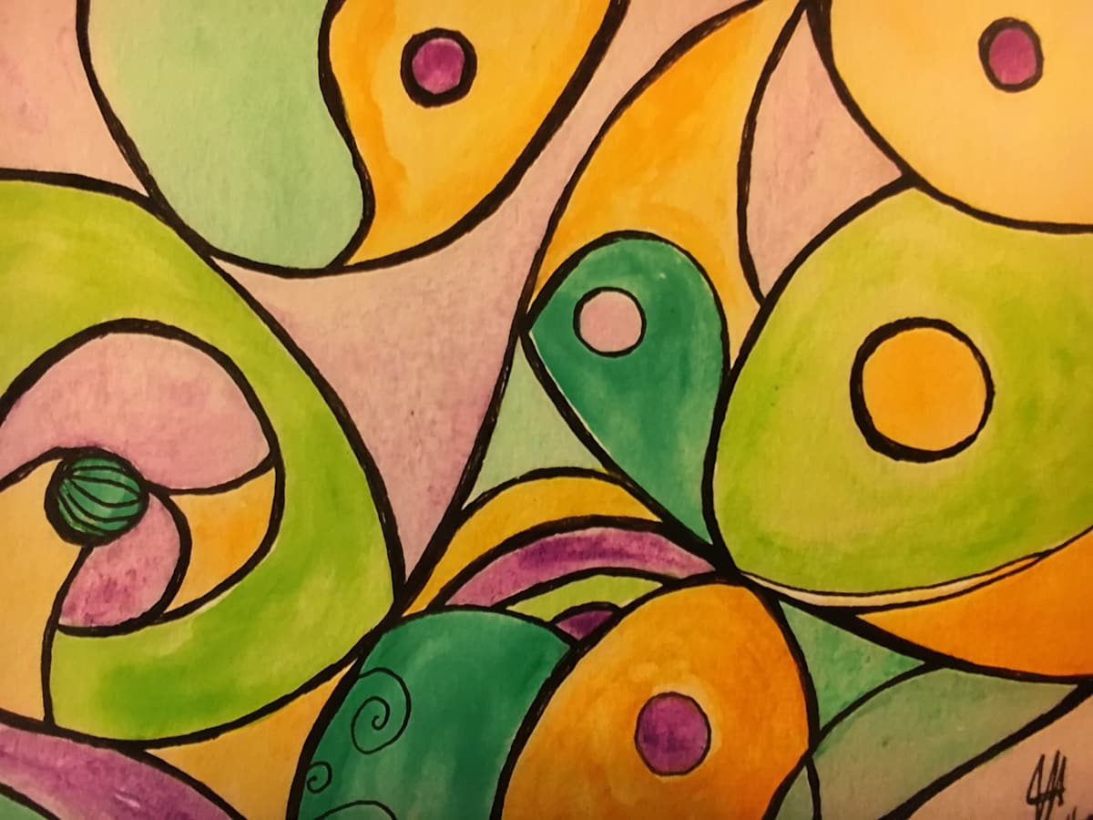 Secondary color abstract by Jennifer C.  Pierstorff, Image 1.