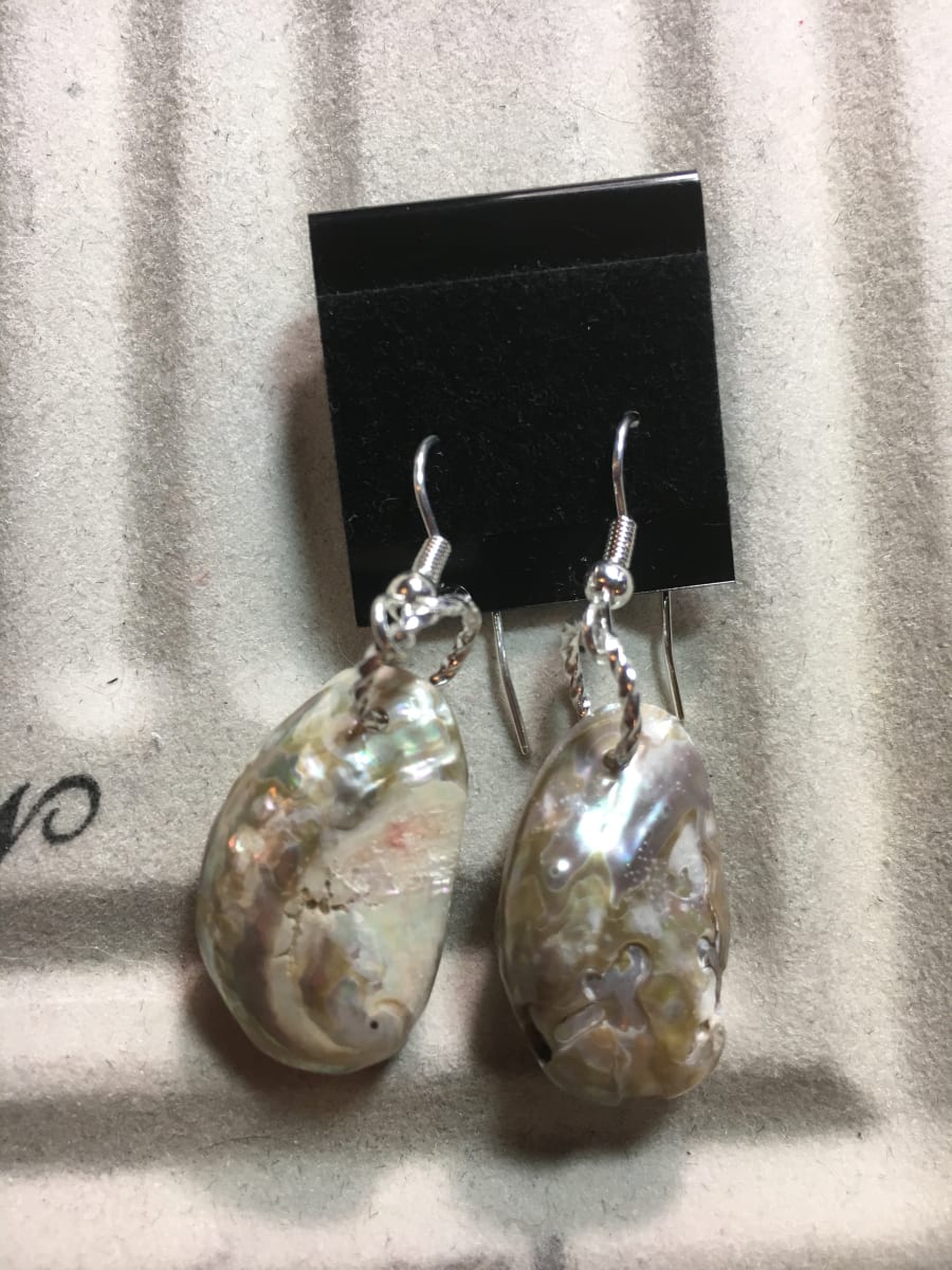 Shell earrings by Jennifer C.  Pierstorff 