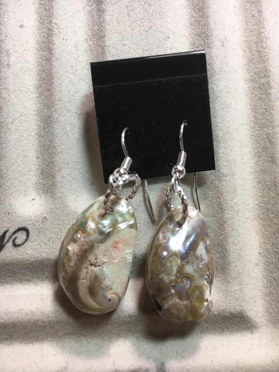 Shell earrings by Jennifer C.  Pierstorff, Image 1.