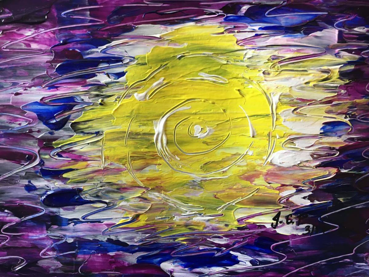 Wavy Purple Sunshine by Jennifer C.  Pierstorff 