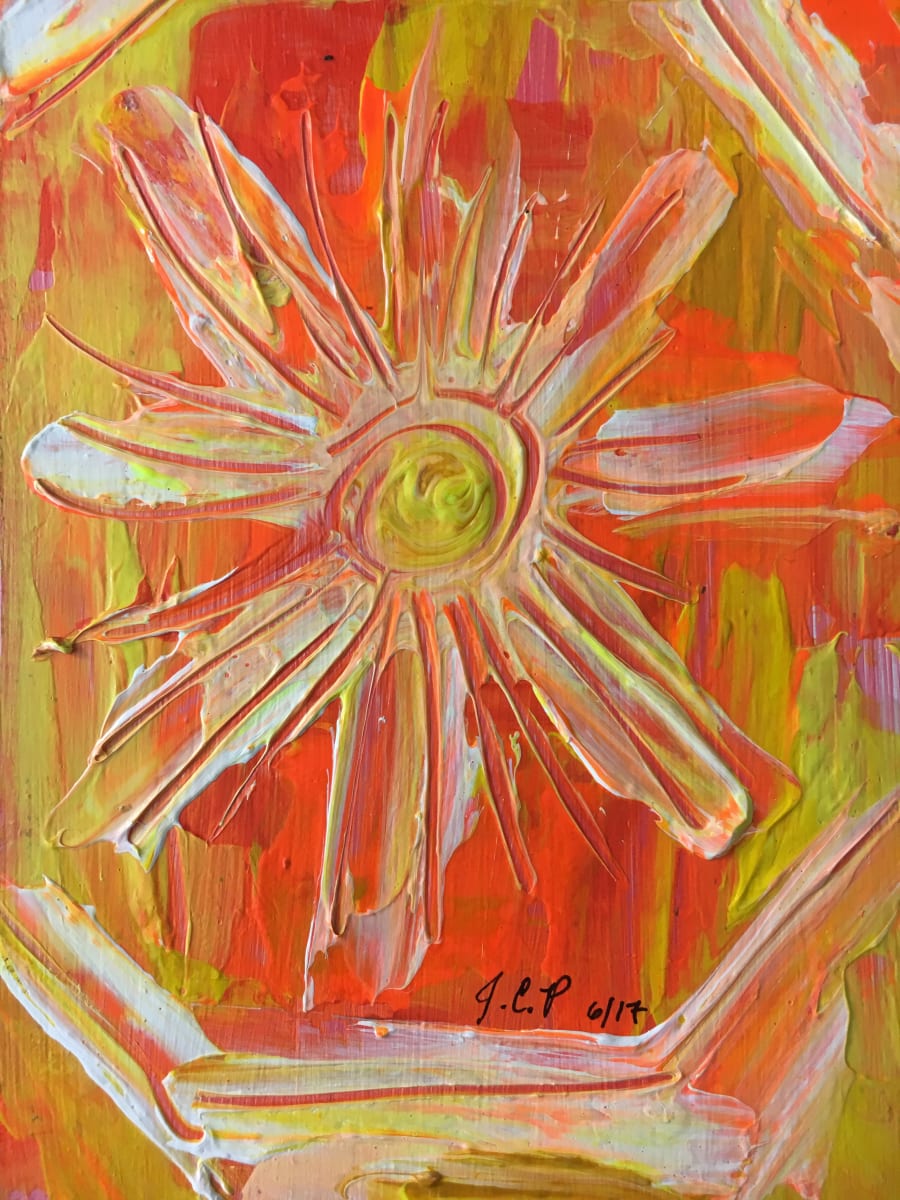 Glowing orange flower by Jennifer C.  Pierstorff, Image 1.