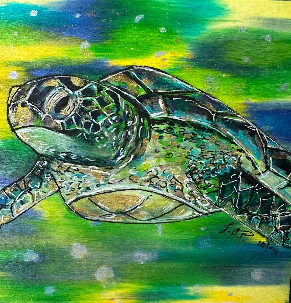 Magical Golden Turtle by Jennifer C.  Pierstorff, Image 3.