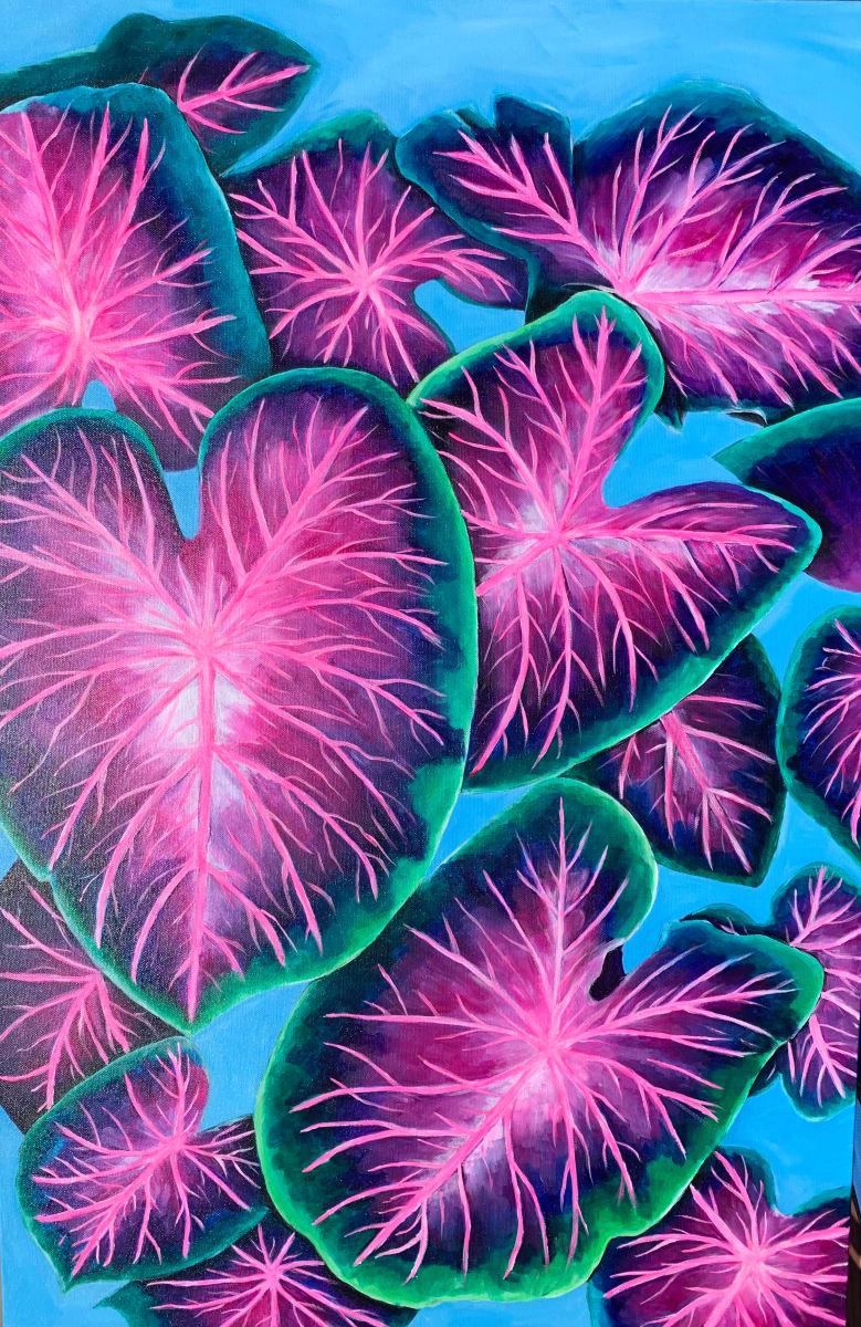 Fluorescent Elephant Ears by Jennifer C.  Pierstorff, Image 1.