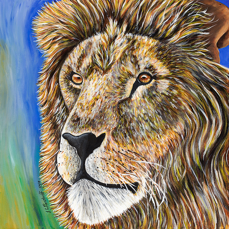 Portrait of a Lion by Jennifer C.  Pierstorff 