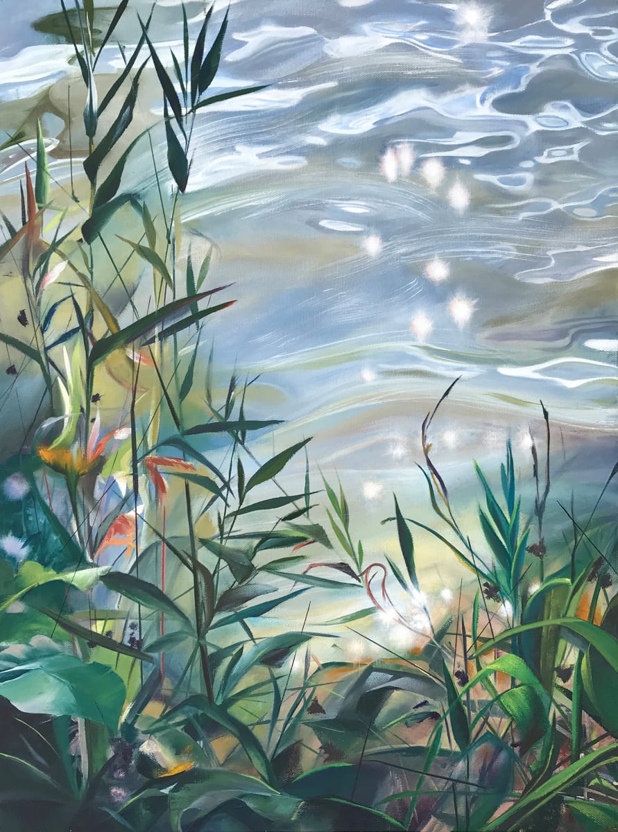 Baker's Lake Glints by Jan Elbert  Image: Baker's Lake Glints, 24" x 18", Oil on Canvas