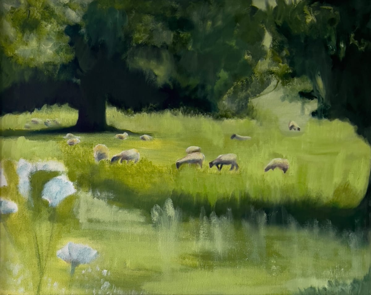 English Sheep by Marjorie Windrem  Image: English Sheep
oil on stretched canvas
16 H X 20 W