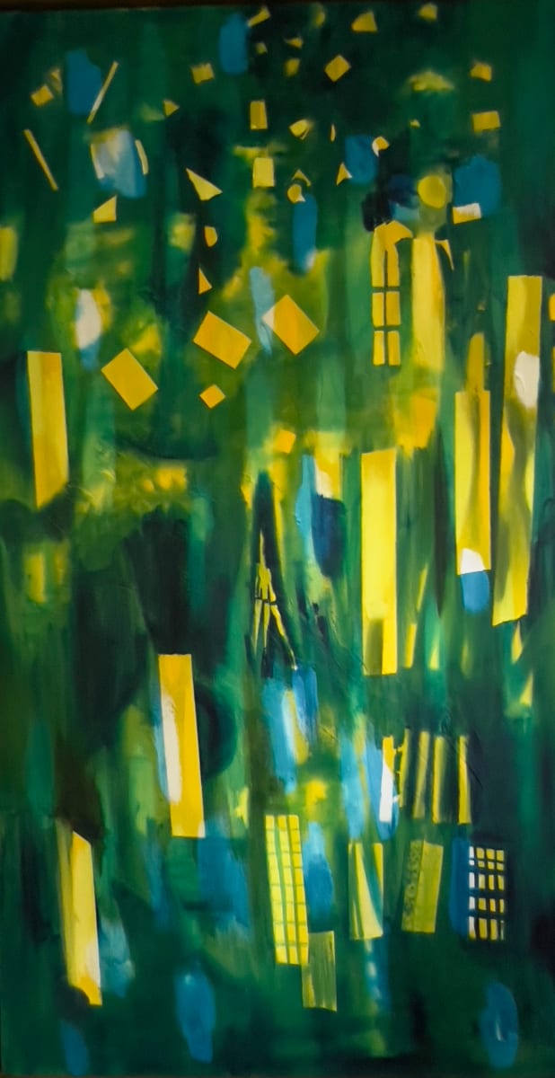 City Lights by Marjorie Windrem  Image: City Lights
oil on canvas
32 W X 60 H