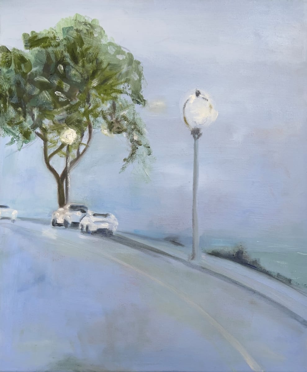 Up the Hill by Marjorie Windrem  Image: Up the Hill
Lincoln Memorial Drive
oil on stretched canvas
22 W x 28 H plus frame