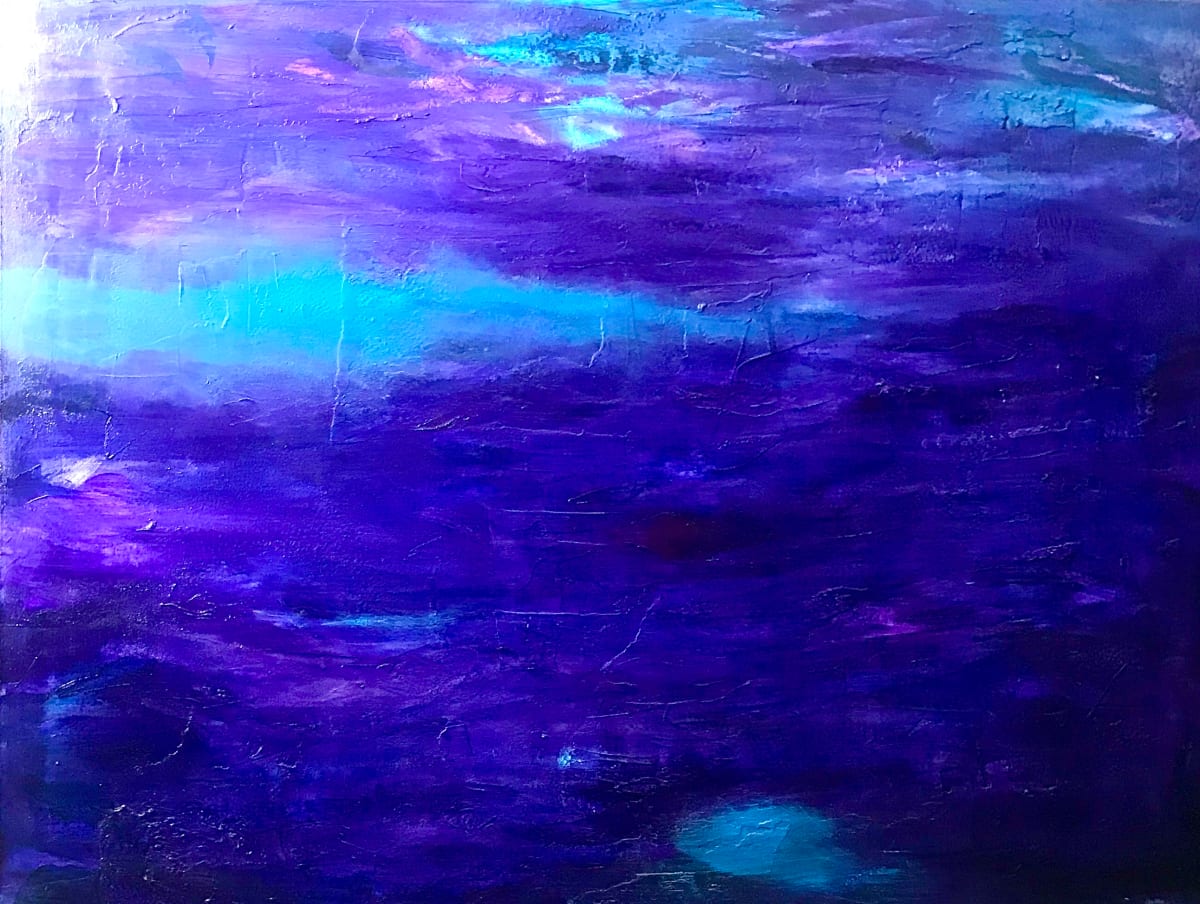 Night Sky by Marjorie Windrem  Image: Winter Moon
oil on stretched canvas
48 W X 36 H