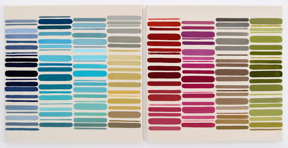 Color chart #6 diptych by Astrid Stoeppel, Image 1.