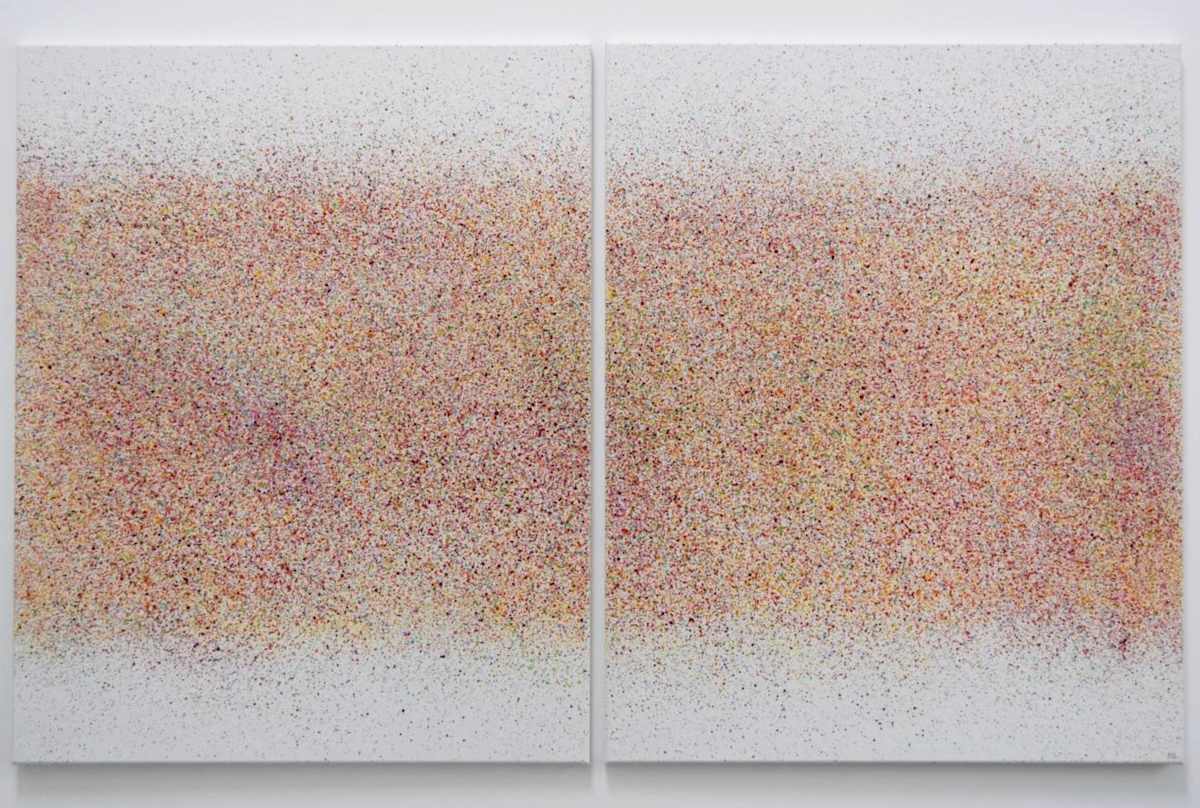 Large sprinkeld field #3 (diptych) by Astrid Stoeppel, Image 1.