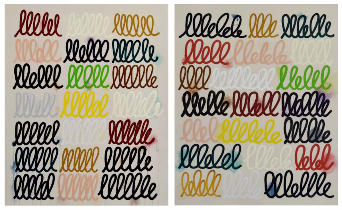 Script #5,6 diptych by Astrid Stoeppel, Image 1.