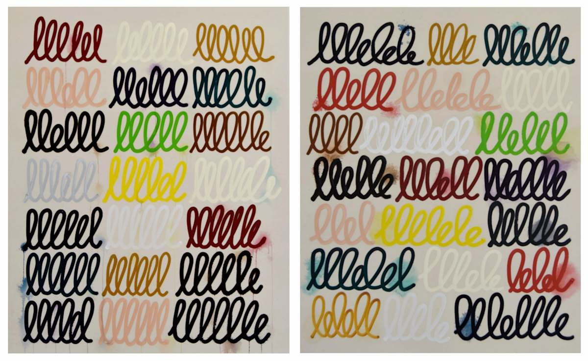 Script #5,6 diptych by Astrid Stoeppel, Image 1.
