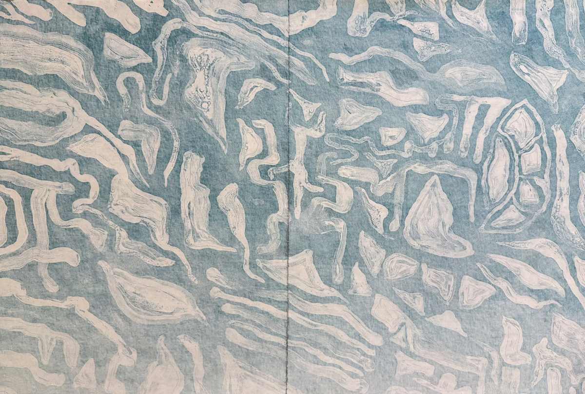 Flumen (diptych) by Kumudini Hajra 