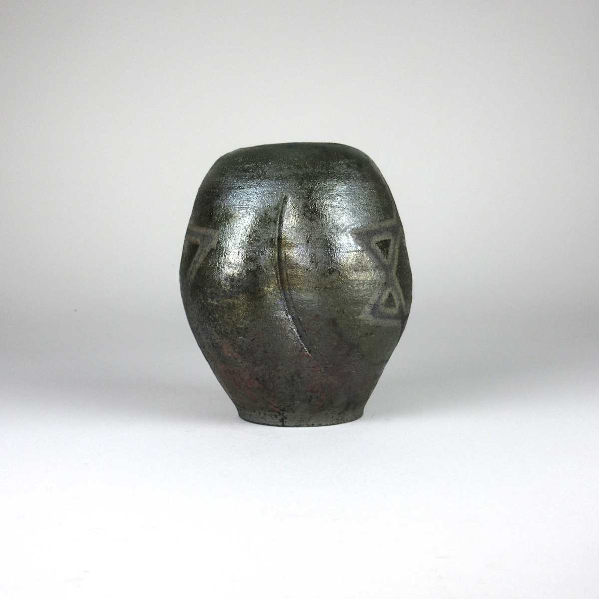 Raku Vase (Star) by Anker West 