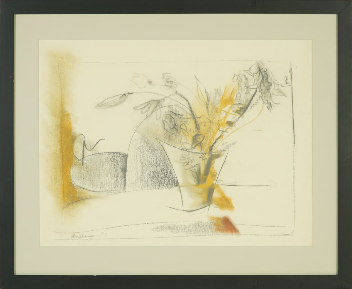Potted in Gray and Ochre by Beverly Hallam, Image 1.