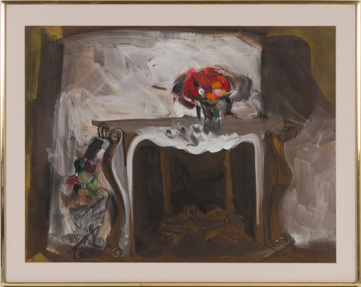 Anemonies On Mantel by Beverly Hallam, Image 2.