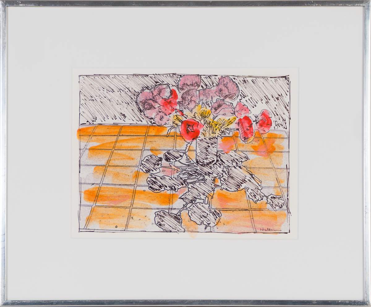 Study for Pink and Red Poppies by Beverly Hallam, Image 2.