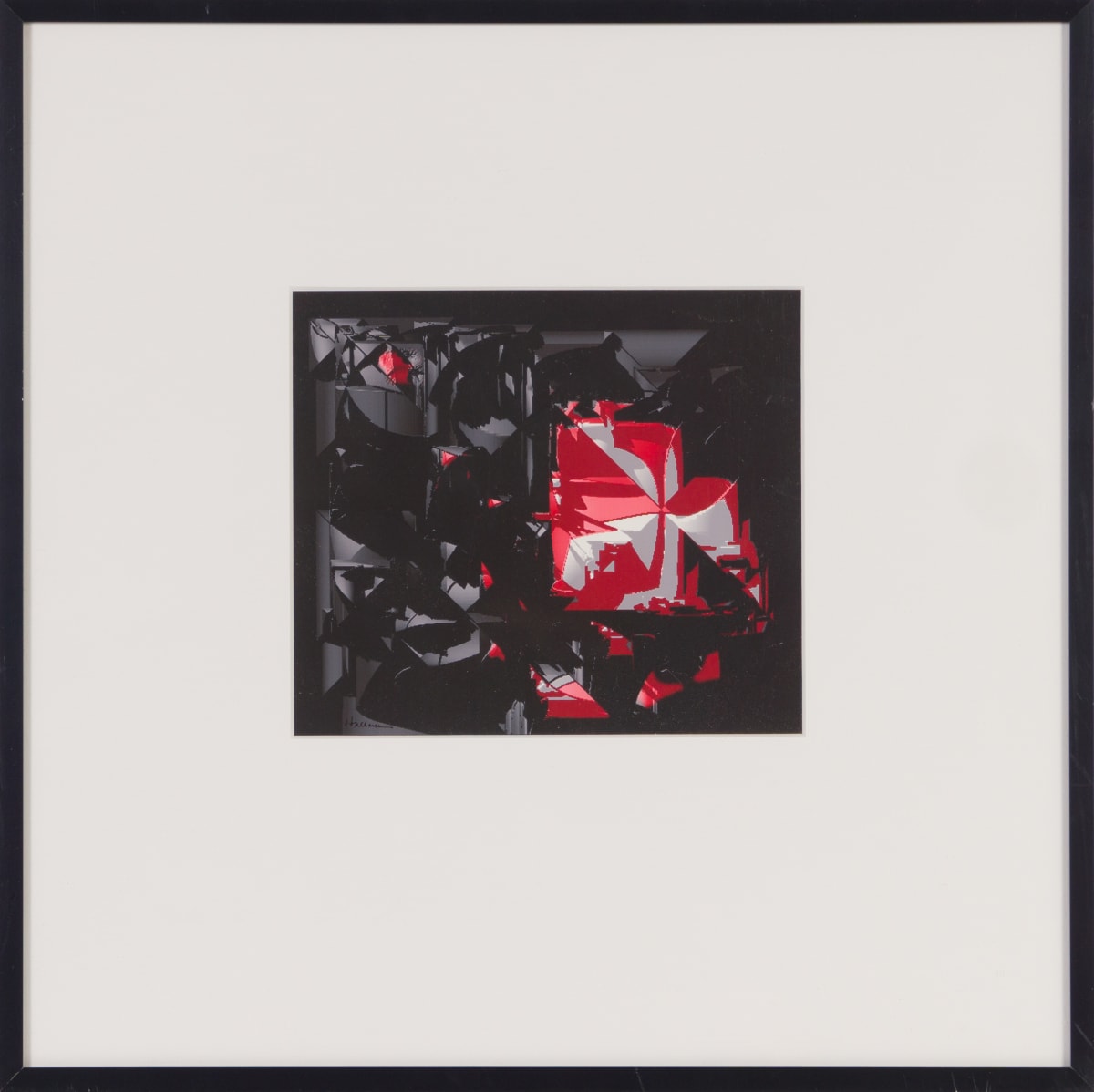 Construction Black, Red & White I by Beverly Hallam, Image 1.