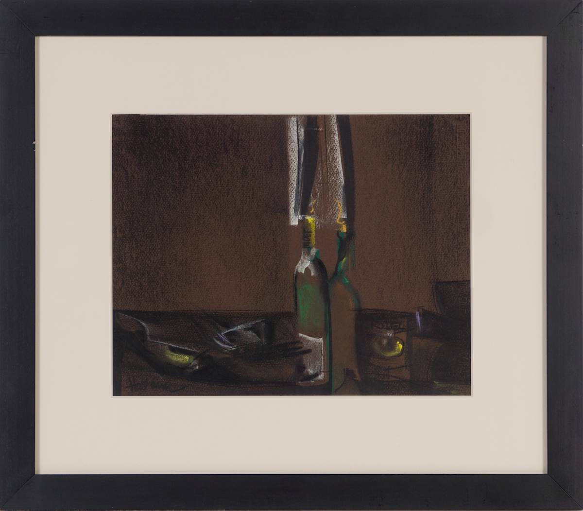 Black Bougies In Moet Bottles by Beverly Hallam, Image 1.