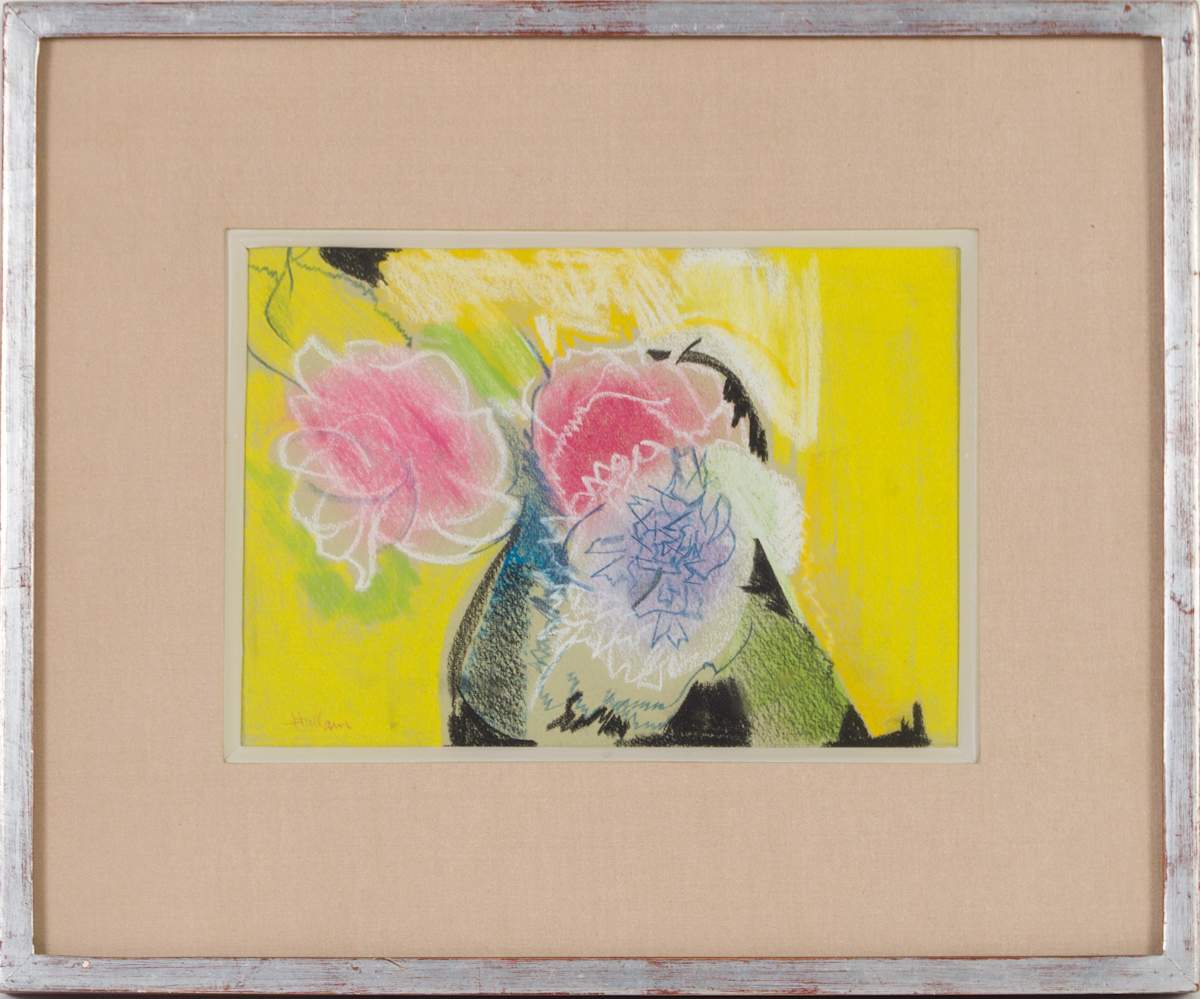 Violets & Camelias #4 (Yellow and Pink) by Beverly Hallam, Image 1.