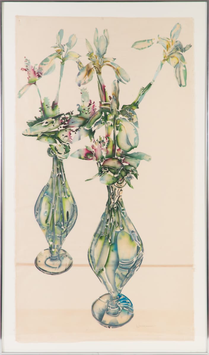Iris in Cruets by Beverly Hallam 