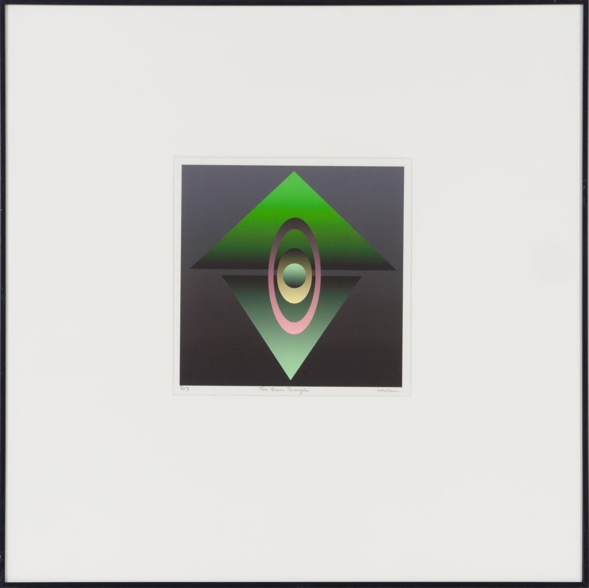 Two Green Triangles by Beverly Hallam 
