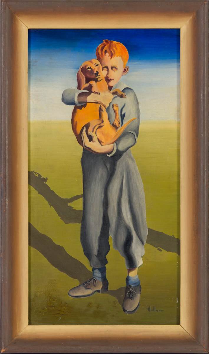 Boy with Dog by Beverly Hallam, Image 1.