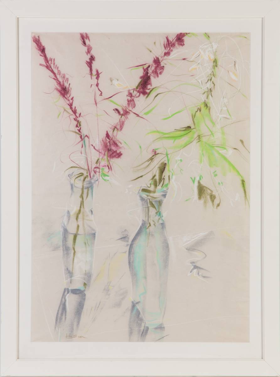 Mauve and Green Vines by Beverly Hallam, Image 1.