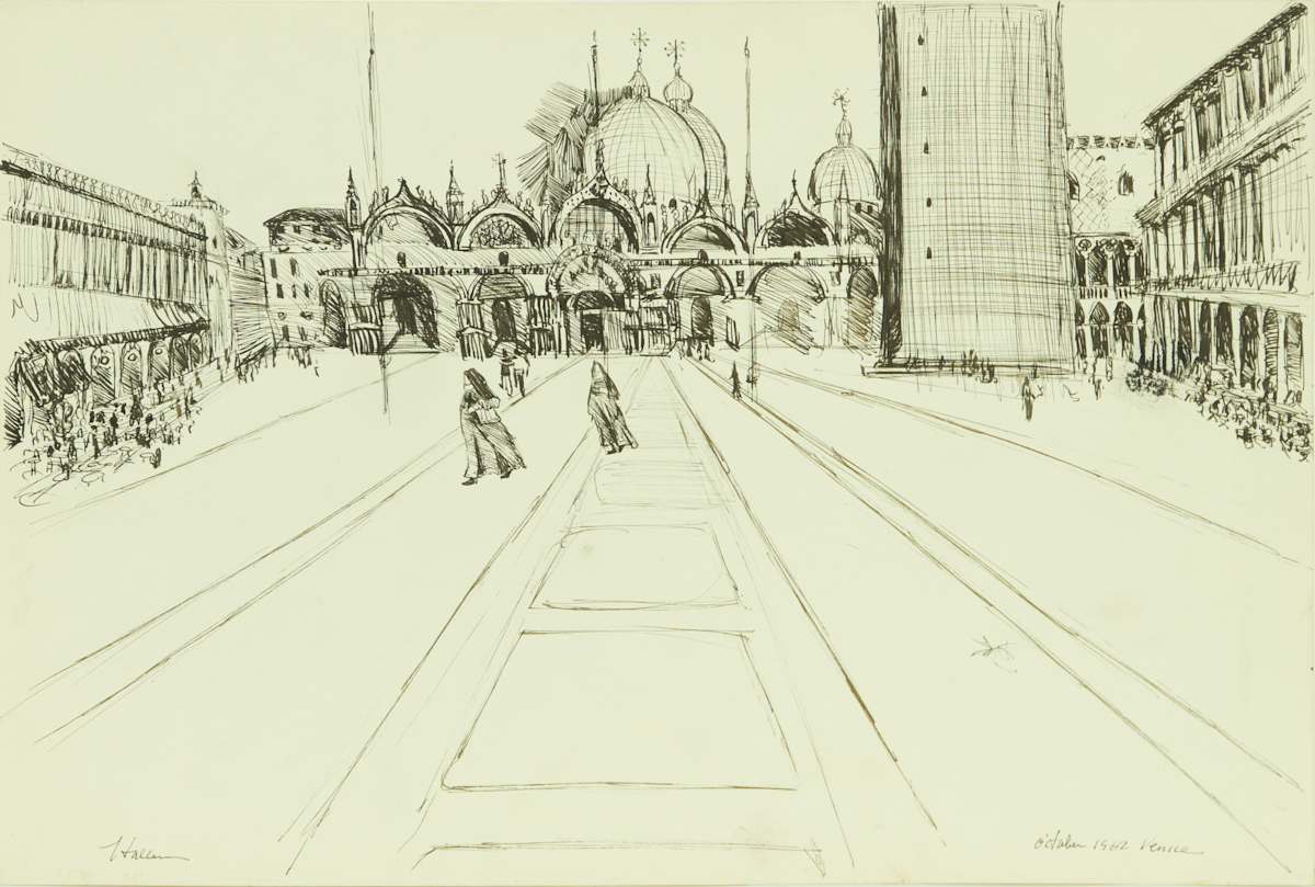 Piazza San Marco with Nuns by Beverly Hallam, Image 2.
