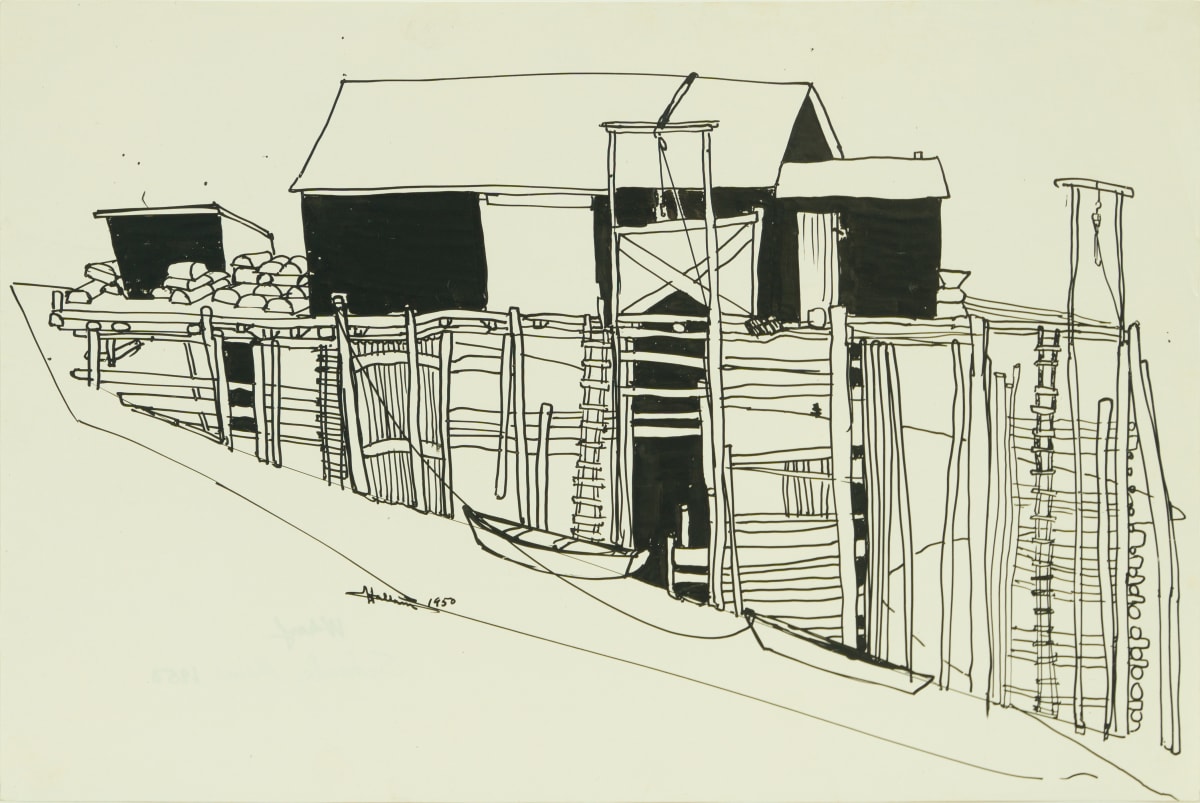 Wharf, Schoodic, Maine by Beverly Hallam 