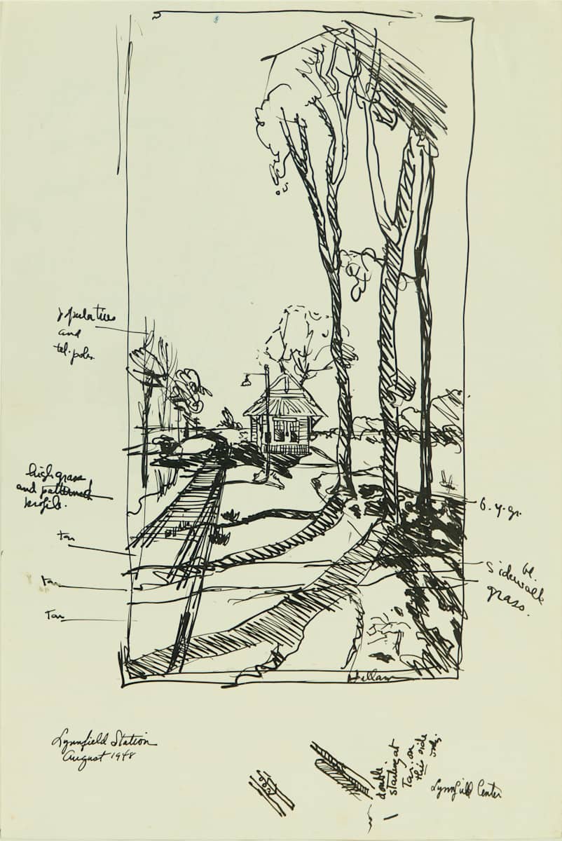 Lynnfield Station, August 1948 by Beverly Hallam, Image 2.