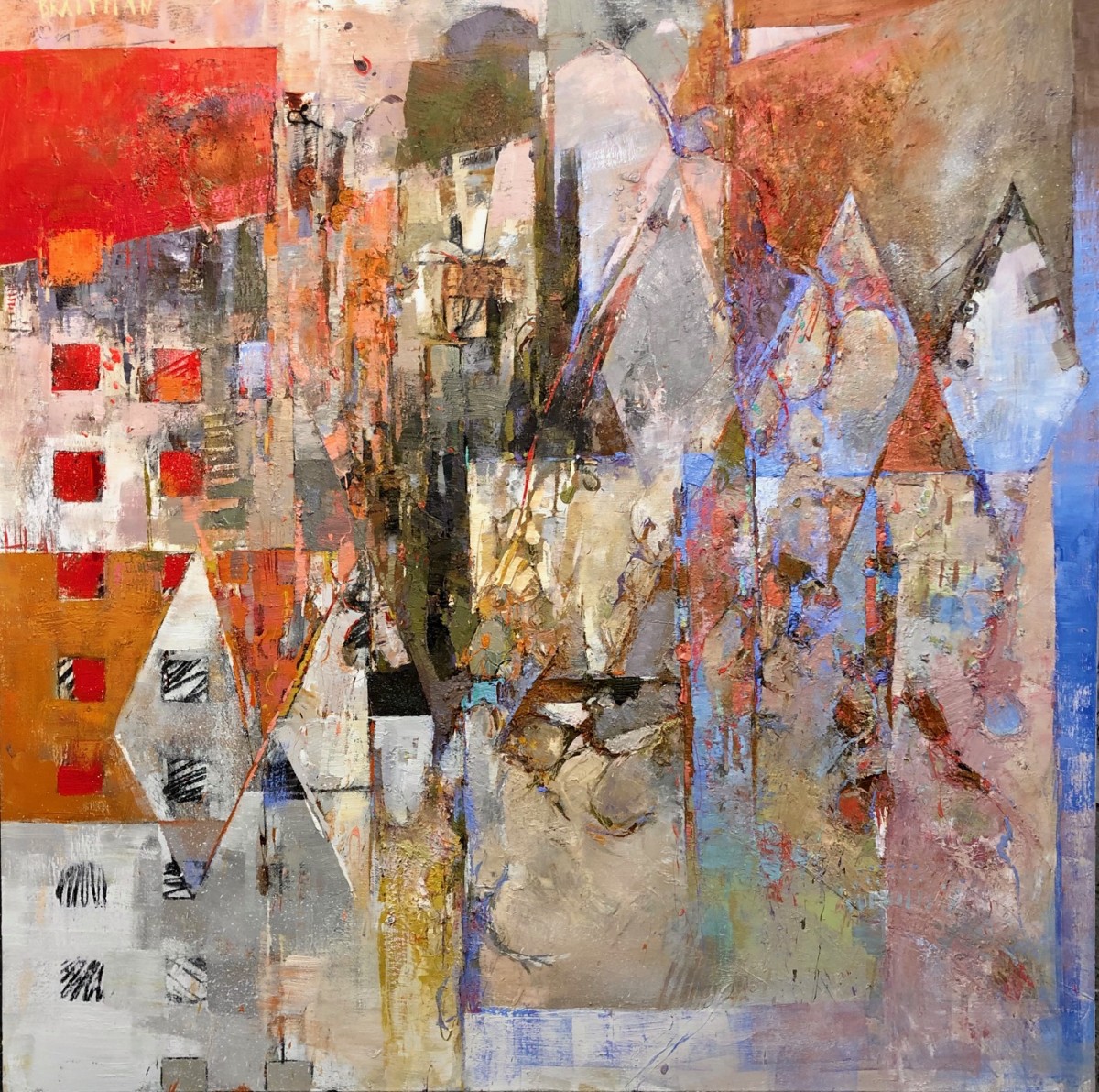 ALLUVIAL SQUARE, BLUE by andy braitman, Image 1.
