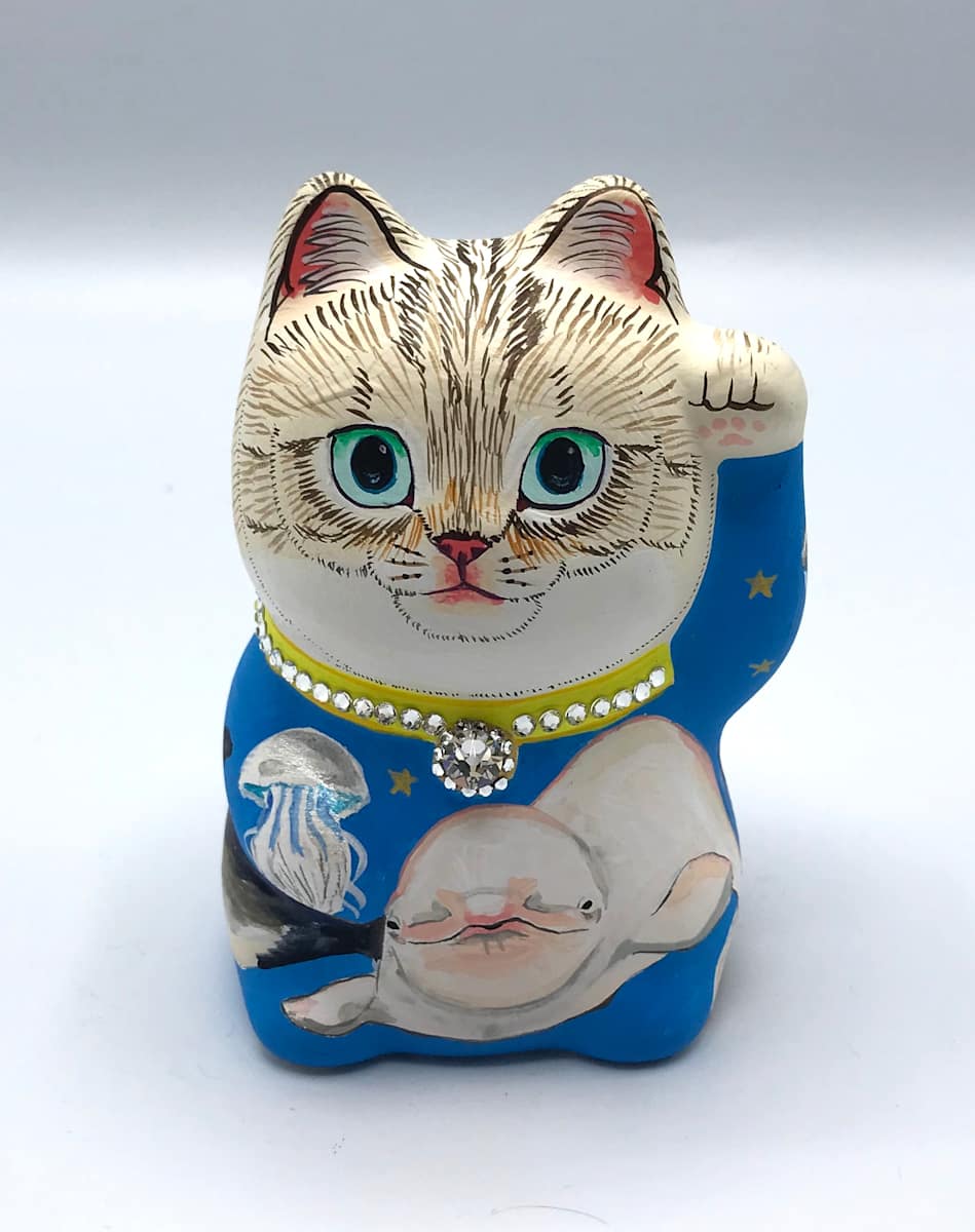 Beckoning cat -L by Hanaki Kaneda 