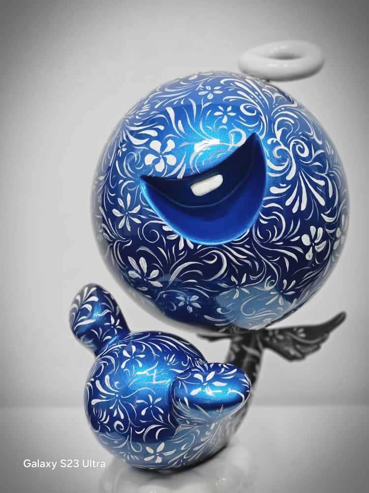 Giggling on Cloud 9 Blue by Barry Yeow 