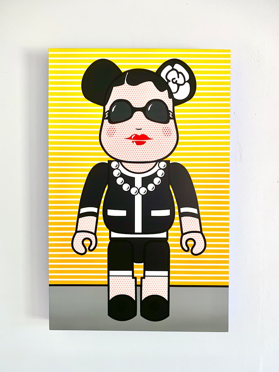Lichtenstein Style - Bearbrick Coco Chanel by Joe Suzuki 