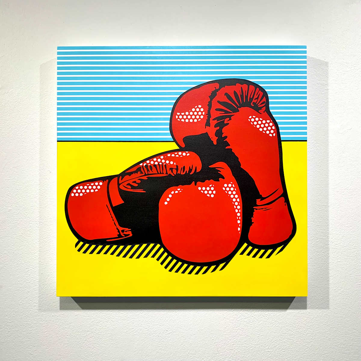 Lichtenstein Style - Boxing Gloves by Joe Suzuki 