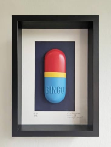 Pill #74 - Bingo by Uwe Klauke  Image: Pills of Happiness (Message in the pill) 