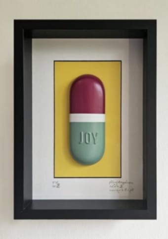 Pill #78 - Joy by Uwe Klauke  Image: Pills of Happiness (Message in the pill) 