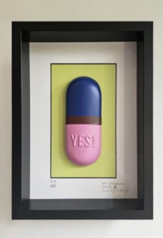 Pill #79- Yes! by Uwe Klauke  Image: Pills of Happiness (Message in the pill) 