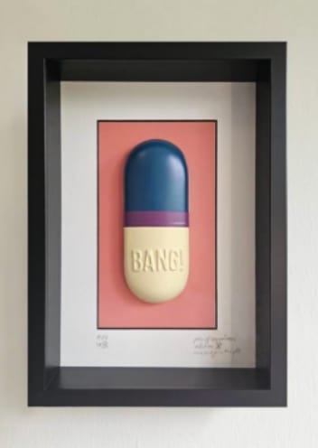 Pill #80 - Bang! by Uwe Klauke  Image: Pills of Happiness (Message in the pill) 