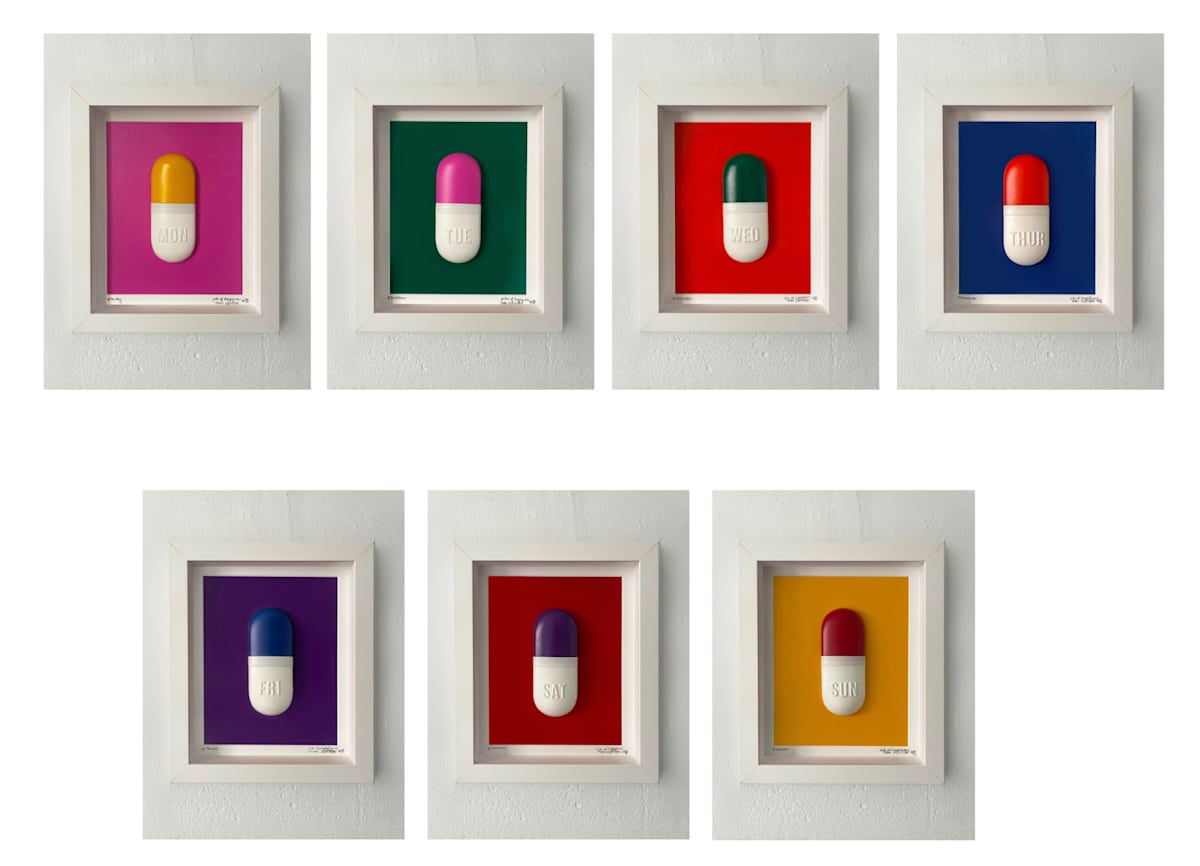 Pills of Happiness (Monday to Sunday) by Uwe Klauke  Image: Set of 7