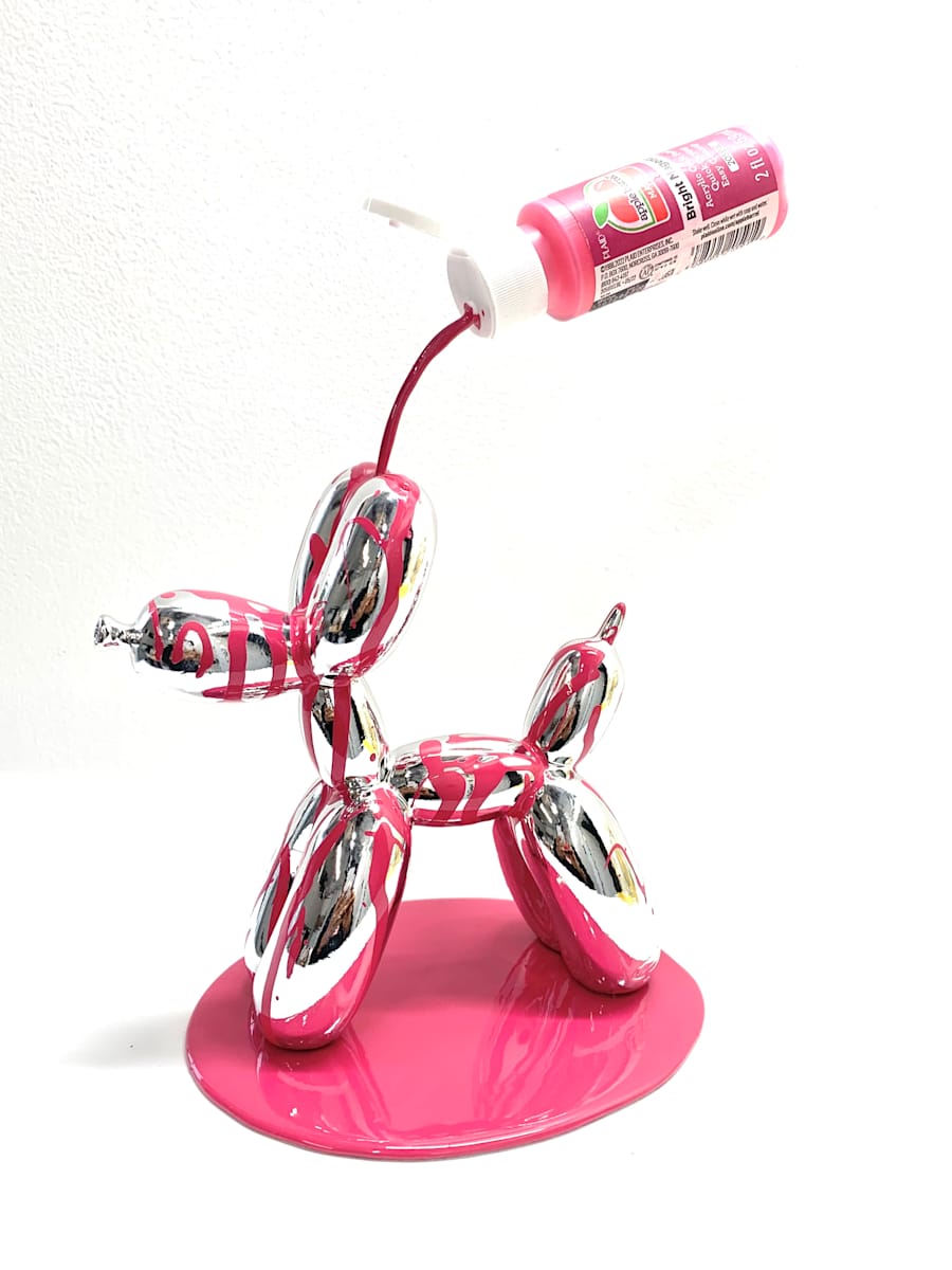 Mini Puppy- Silver and Magenta by Joe Suzuki 