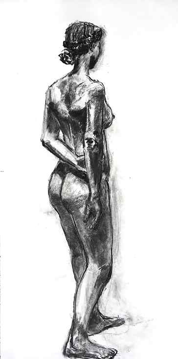 Caroline Standing (back view) by Lori Morrell Whitaker, Image 1.