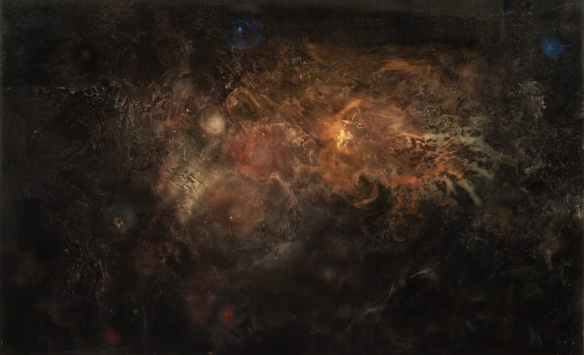 Fuego Gris, 2013, Resinas y Pigmentos especiales sobre aluminio. 150 x 242 cm. by Nicolas Bedel 