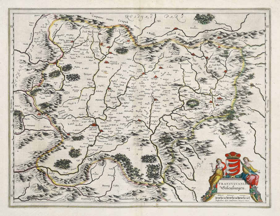 Transylvania, Amsterdam,  (2nd pcs) by Willem Janszoon Blaeu 