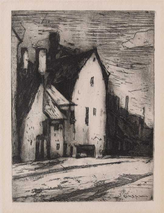 Houses in Brittany by Gheorghe Petrascu 